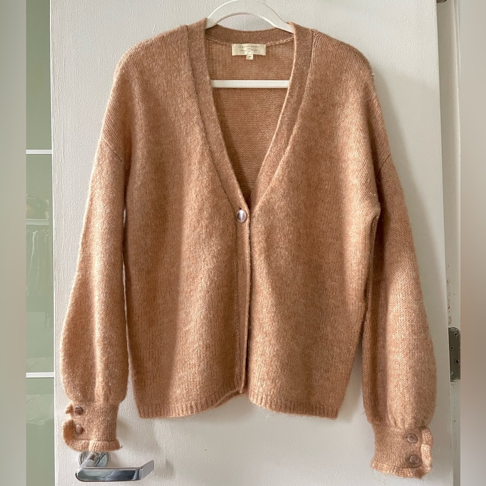 Sézane camel wool cardigan